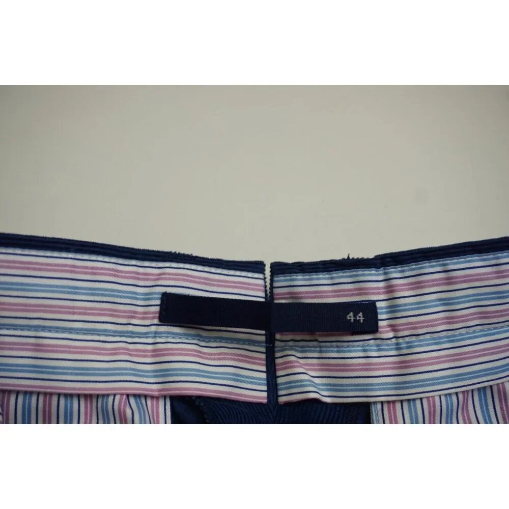 Incotex 100% Cotton Royal Blue Corduroy Mens Pants Sz 44 NEW